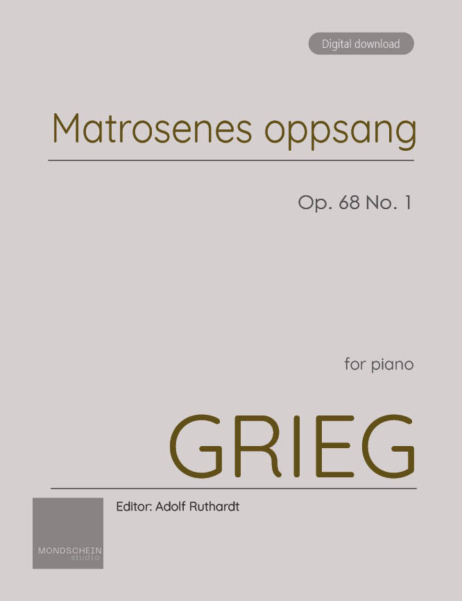 Grieg - Matrosenes oppsang (Sailors' Song), Op. 68 No. 1 - Piano (Digital Download)