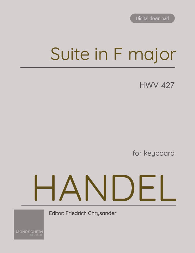 Handel - Keyboard Suite in F major, HWV 427 - Piano (Digital Download)