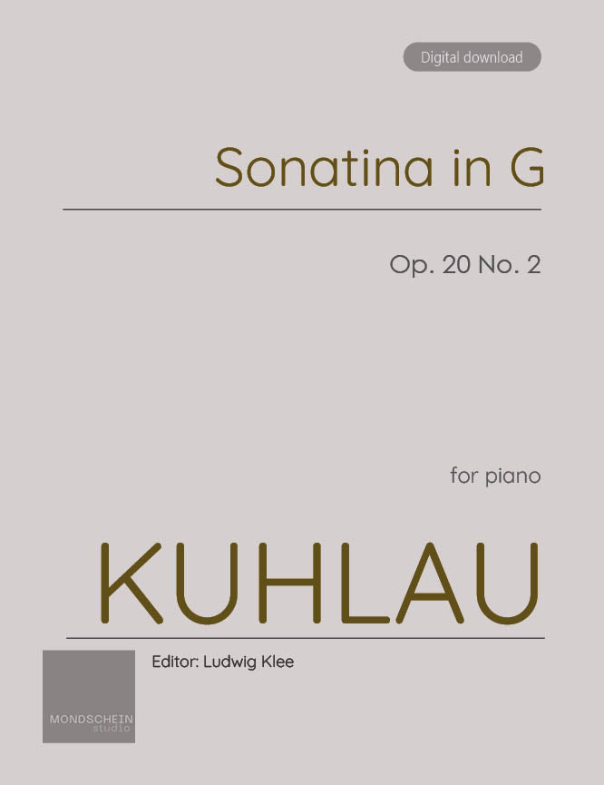 Kuhlau - Sonatina, Op. 20 No. 2 - Piano (Digital Download)