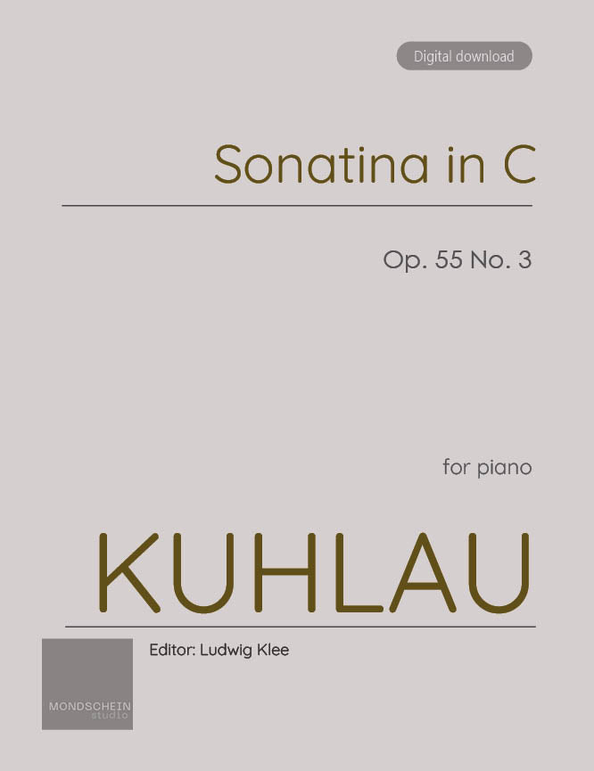 Kuhlau - Sonatina, Op. 55 No. 3 - Piano (Digital Download)