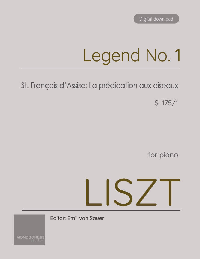 Liszt - Legend No. 1 - St. Francis of Assisi's sermon to the birds, S. 175/1 - Mondschein Studio - Piano (Digital Download)