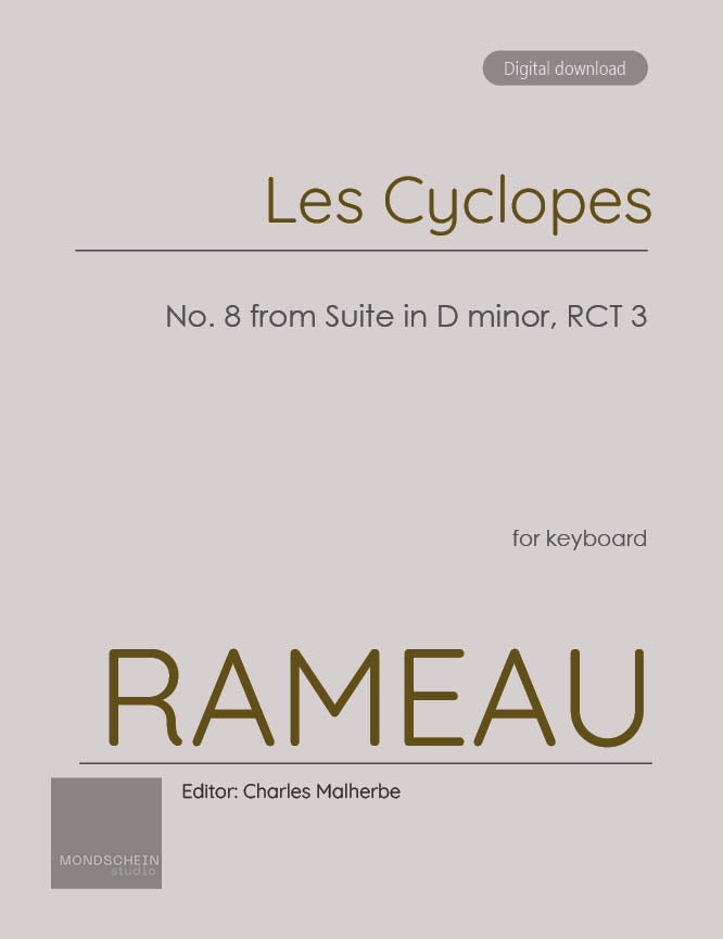 Rameau - Les Cyclopes from Suite in D minor, RCT 3 - Piano/Keyboard (Digital Download)