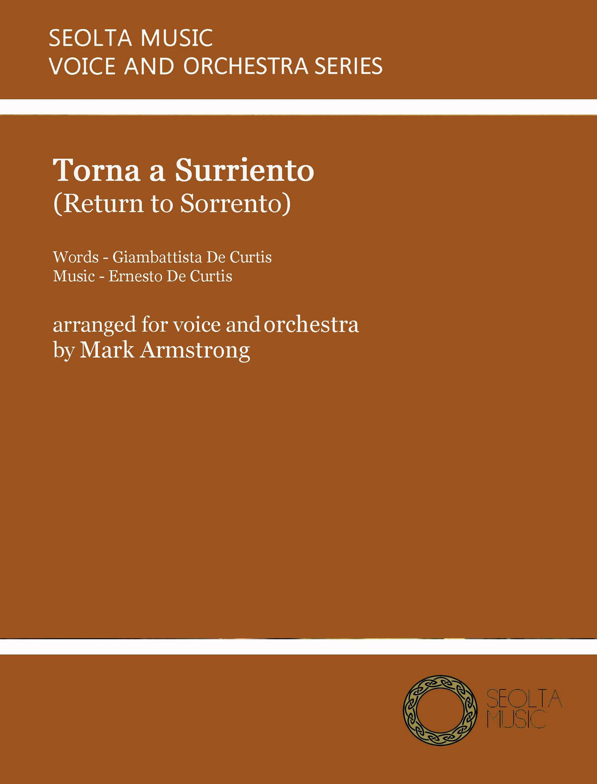 Return to Sorrento - Solo Voice & Orchestra Score/Parts (Digital Download)