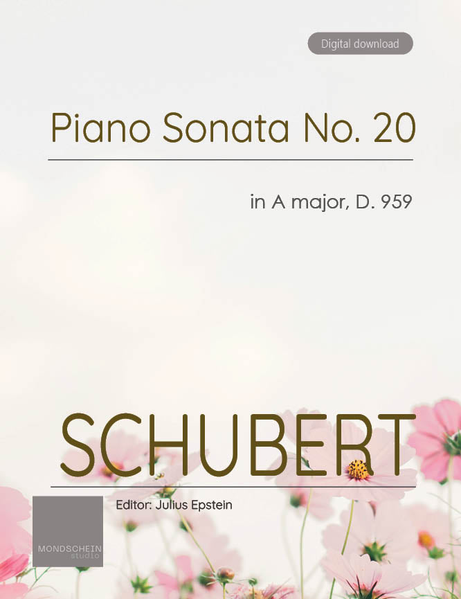 Schubert - Piano Sonata No. 20 in A major, D. 859 - Piano (Digital Download)