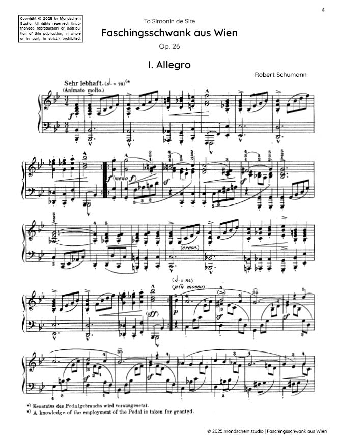 Schumann - Faschingsschwank aus Wien, Op. 26 - Piano (Digital Download)