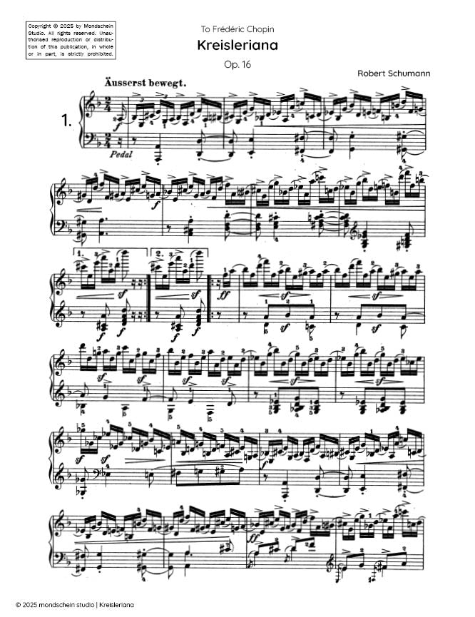Schumann - Kreisleriana, Op. 16 - Mondschein Studio - Piano (Digital Download)