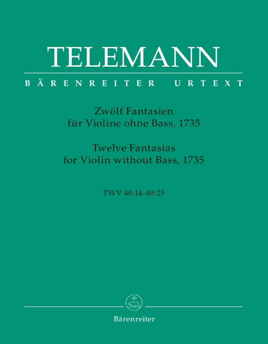 Twelve Fantasias for Solo Violin TWV 40:14-25