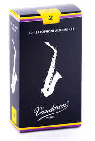 Vandoren Traditional Alto Saxophone Reeds, Strength 2, 10-Pack