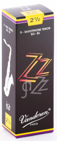 Vandoren ZZ Baritone Saxophone Reeds, Strength 2.5, 5-Pack