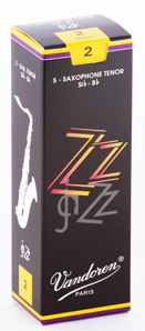 Vandoren ZZ Tenor Saxophone Reeds, Strength 2, 5-Pack