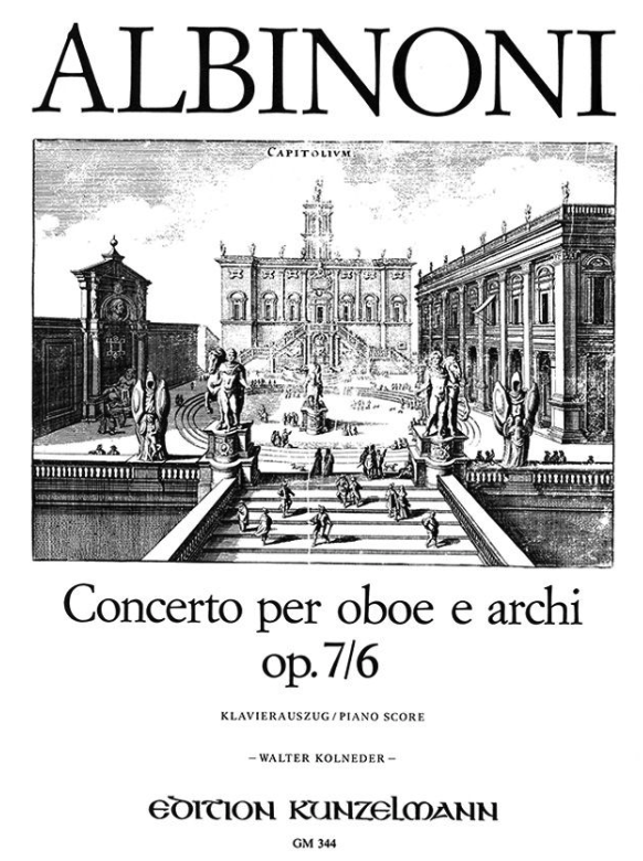 CONCERTO D MAJOR OP 7 NO 6 OBOE/PNO - ALBINONI - OBOE - KUNZELMANN