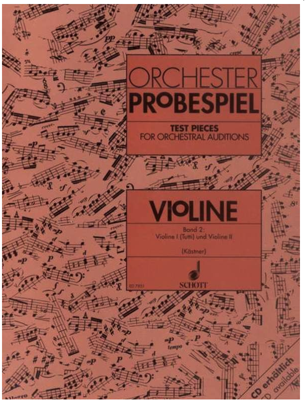 Test Pieces for Orchestral Auditions Violin Vol 2