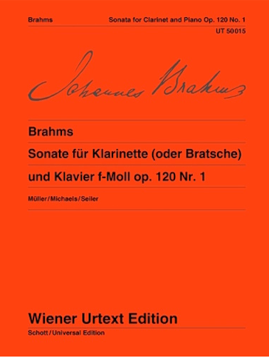 Brahms - Sonata in Fmin Op120/1 - Clarinet/Piano Accompaniment Vienna Urtext UT50015