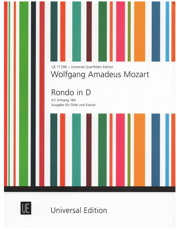 Rondo In D Major D 184 Flute/Piano