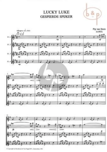 VERY FLUTE INDEED FOR 4 FLUTES [SCORE & PARTS] - STEEN - FLUTE - BROEKMANS BVP1608