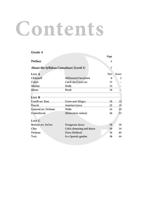 AMEB Violin Series 10 Grade 4 - Violin/Piano Accompaniment AMEB 1202729239