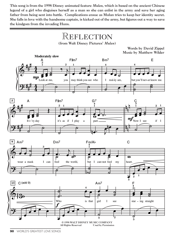 World's Greatest Love Songs Easy Piano