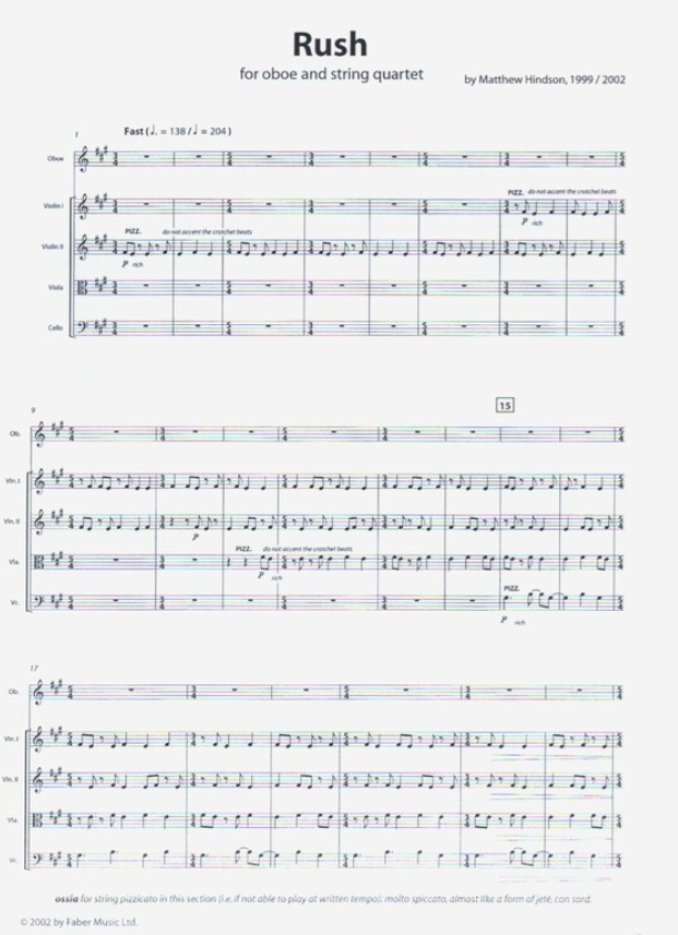 RUSH OB/STRING QUARTET SC