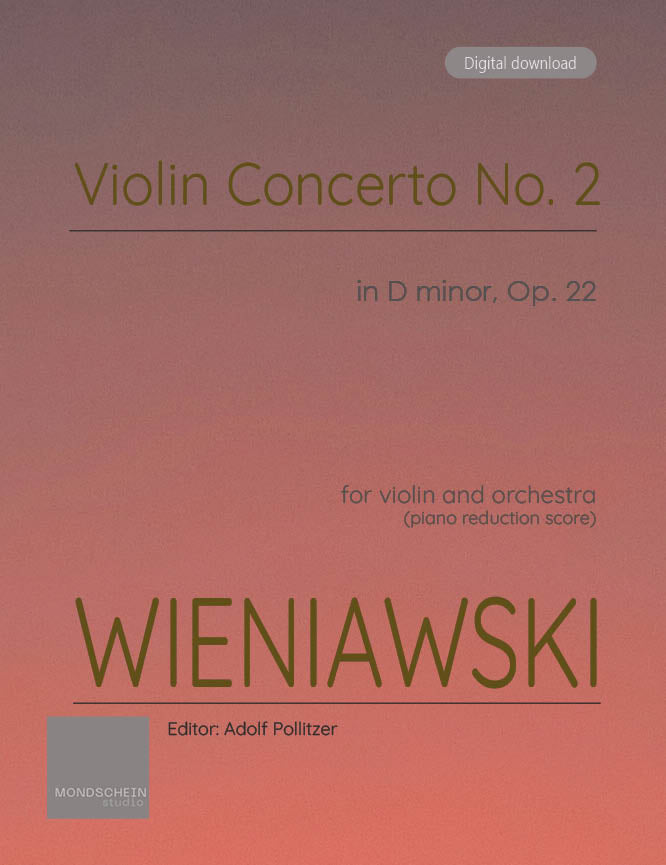 Wieniawski - Violin Concerto No. 2, Op. 22 - Mondschein Studio - Violin/Piano Accompaniment (Digital Download)