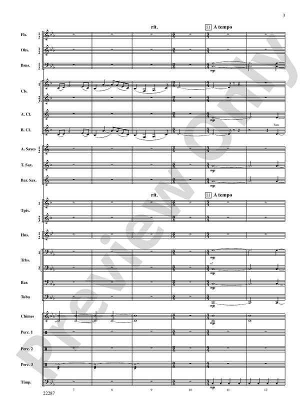 Primordial Overture - Concert Band Conductor Score & Parts (Digital Download)