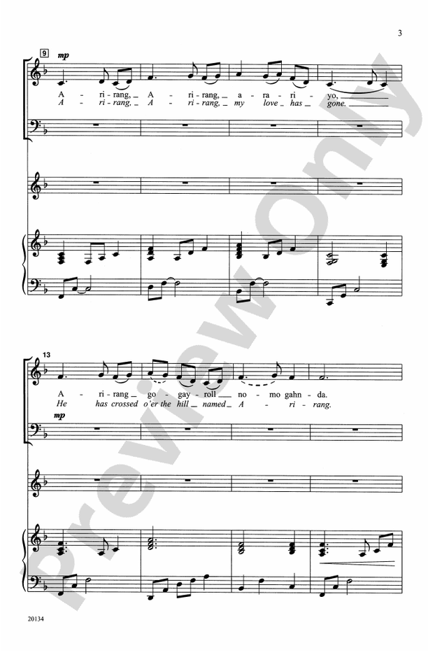 Arirang (Korean Folk Song) – 3-Part Mixed Choral Octavo (Digital Download)