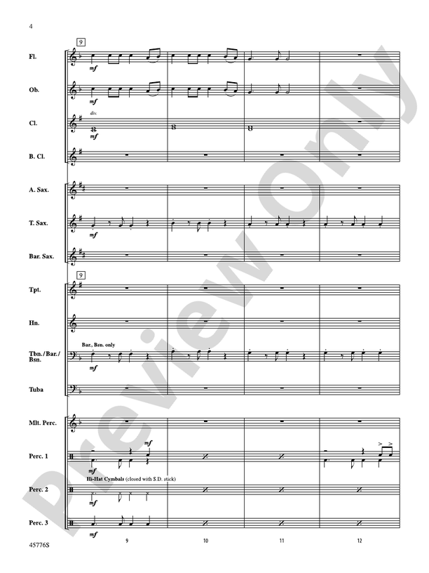 Sorry (Grade 1) - Concert Band Conductor Score & Parts (Digital Download)