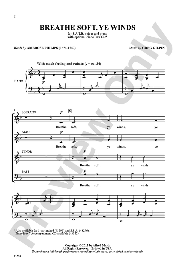 Breathe Soft, Ye Winds – SATB Choral Octavo (Digital Download)