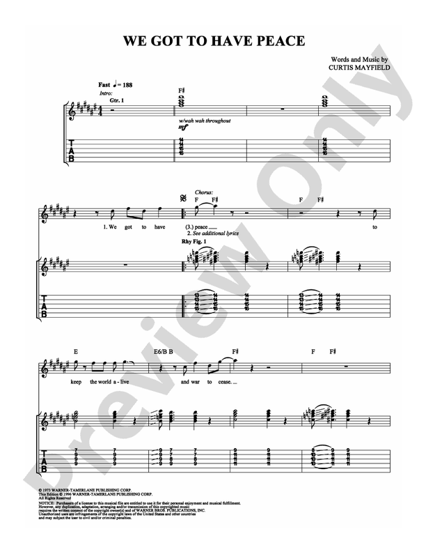 We Got to Have Peace - Guitar TAB (Digital Download)