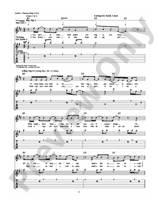 Platinum - Guitar TAB (Digital Download)