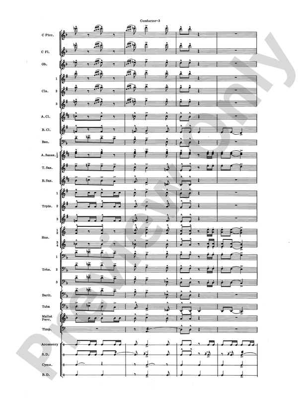 El Aguila de Oro - Concert Band Conductor Score & Parts (Digital Download)