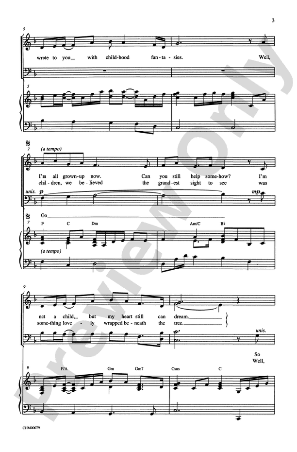 Grown Up Christmas List – SATB Choral Octavo (Digital Download)