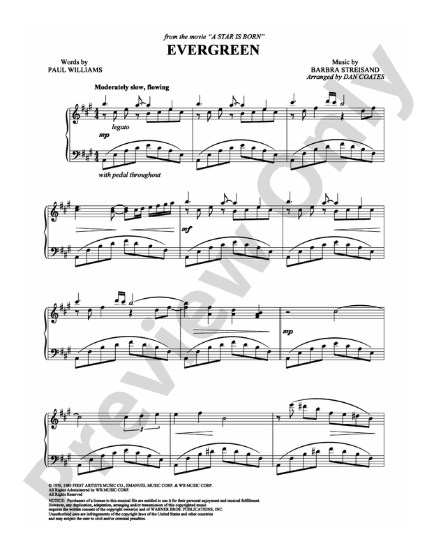 Evergreen - Piano (Digital Download)