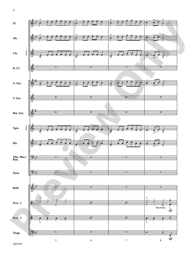Driving Force - Concert Band Conductor Score & Parts (Digital Download)