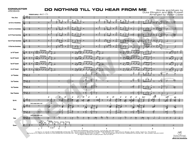 Do Nothing Till You Hear from Me – Jazz Ensemble Conductor Score & Parts (Digital Download)
