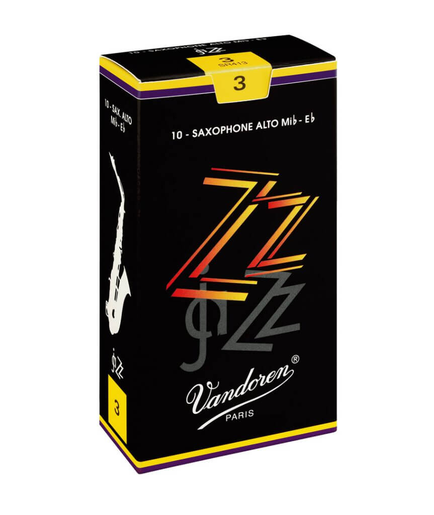 Vandoren ZZ Alto Saxophone Reeds, Strength 3, 10-Pack