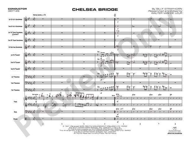 Chelsea Bridge – Jazz Ensemble Conductor Score & Parts (Digital Download)