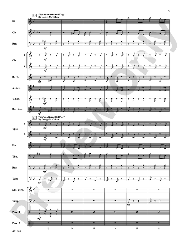 March On, America! - Concert Band Conductor Score & Parts (Digital Download)