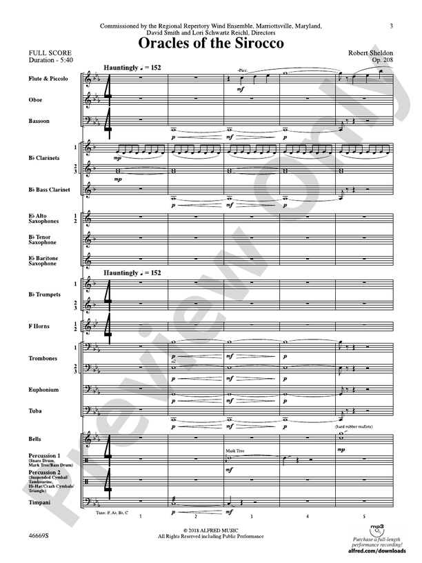 Oracles of the Sirocco - Concert Band Conductor Score & Parts (Digital Download)