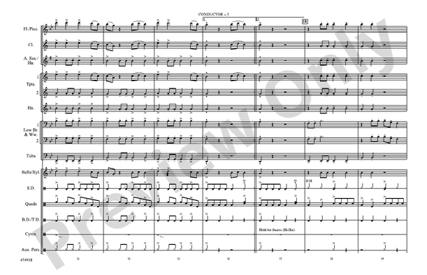 High Hopes (Arr. Doug Adams) – Marching Band Conductor Score & Parts (Digital Download)