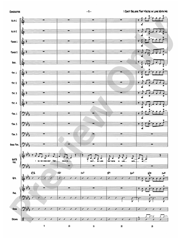 I Can't Believe That You're in Love with Me - Jazz Ensemble Conductor Score & Parts (Digital Download)