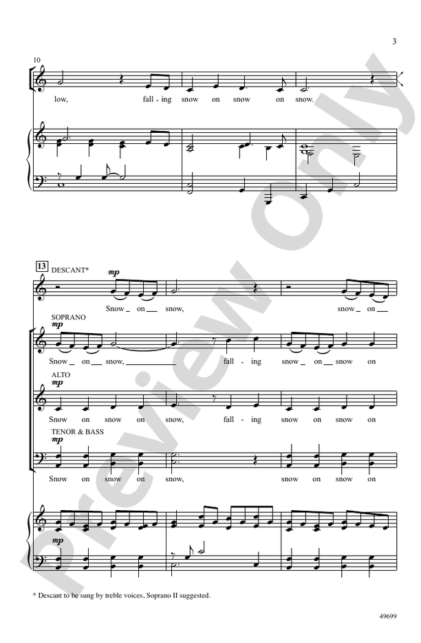 Snow on Snow - SATB Choral Octavo (Digital Download)