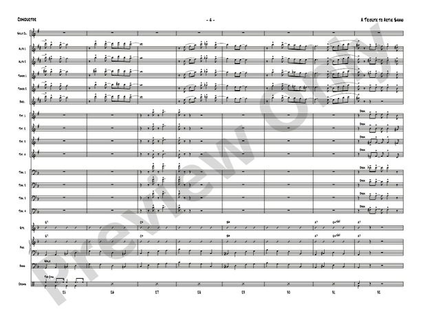 A Tribute to Artie Shaw - Jazz Ensemble Conductor Score & Parts(Digital Download)