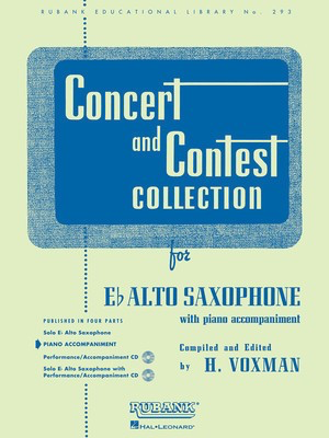 Concert and Contest Collection for Eb Alto Saxophone - Piano Accompaniment - Various - Alto Saxophone Rubank Publications Piano Accompaniment