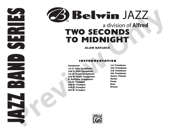 Two Seconds to Midnight - Jazz Ensemble Conductor Score & Parts (Digital Download)