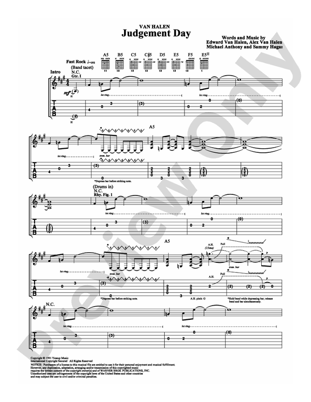 Judgement Day - Guitar TAB (Digital Download)