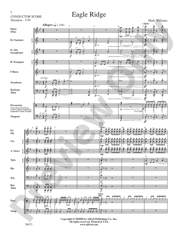 Eagle Ridge - Concert Band Conductor Score & Parts (Digital Download)