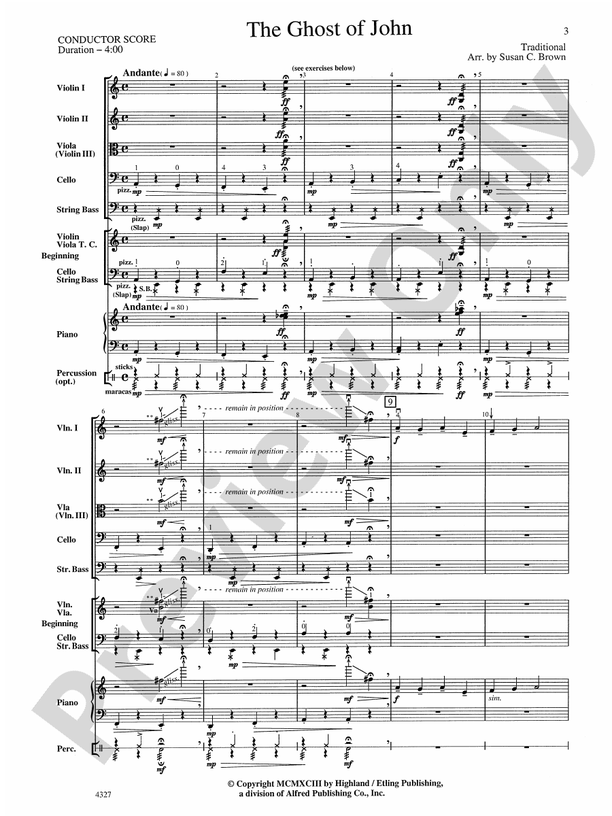 The Ghost of John – String Orchestra Conductor Score & Parts (Digital Download)