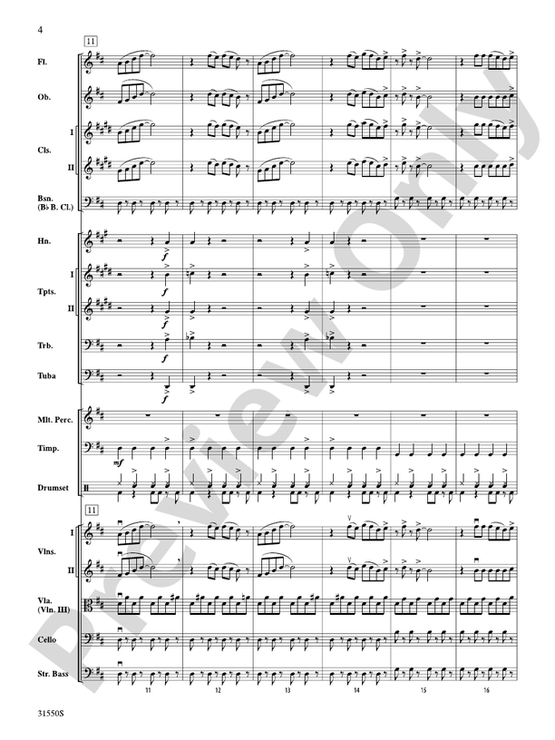 Mamma Mia, Selections from – Full Orchestra Conductor Score & Parts (Digital Download)