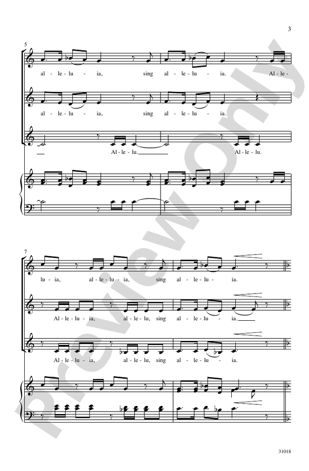 Alleluia - SSA, a cappella Choral Octavo (Digital Download)