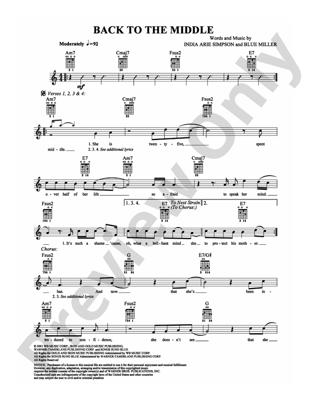 Back to the Middle - Easy Guitar (Digital Download)